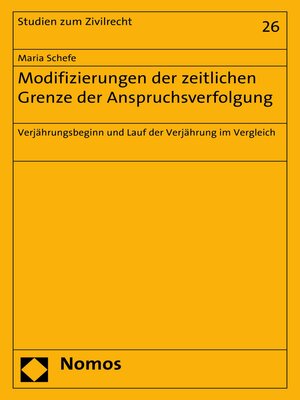 cover image of Modifizierungen der zeitlichen Grenze der Anspruchsverfolgung